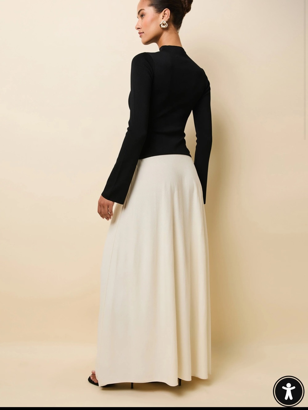SOLID & STRIPED Cream Maxi Skirt - Picture 2 of 3